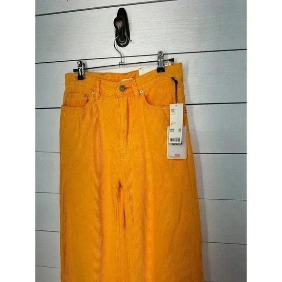 NWT - BDG‎ - Sz 25 Orange Corduroy Boyfriend High Rise Wide Leg Pant - Picture 8 of 15